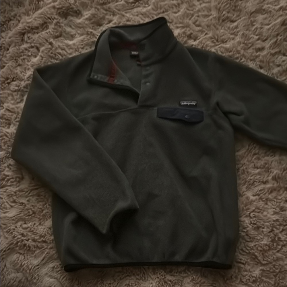 Patagonia Gray Lightweight Synchilla Snap-T Fleece Pullover